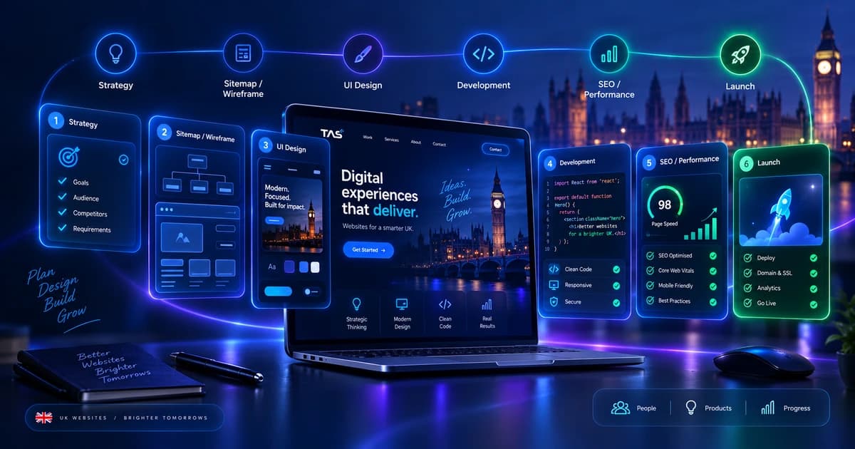 Custom website and web application development for UK businesses